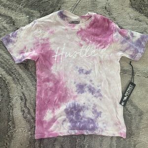 Boys tie dyed shirt hustle